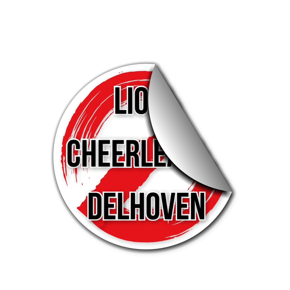 Lions Cheerleader Delhoven Sticker 10CM (5x)