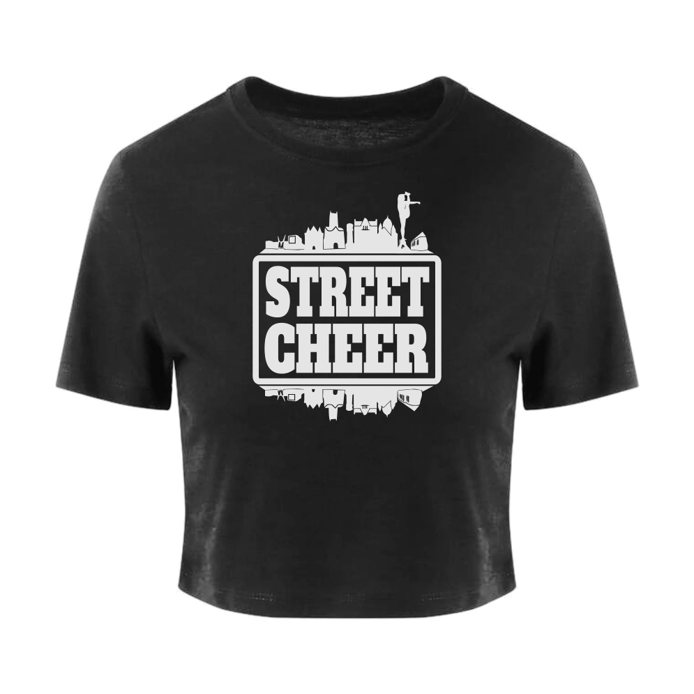 Street Cheer Cropped Shirt (Black)