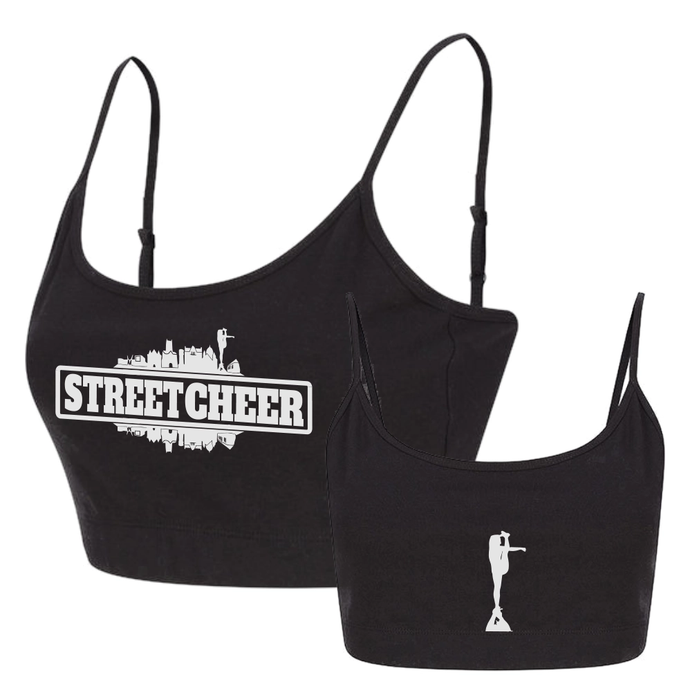 Street Cheer Cropped Top (Black)