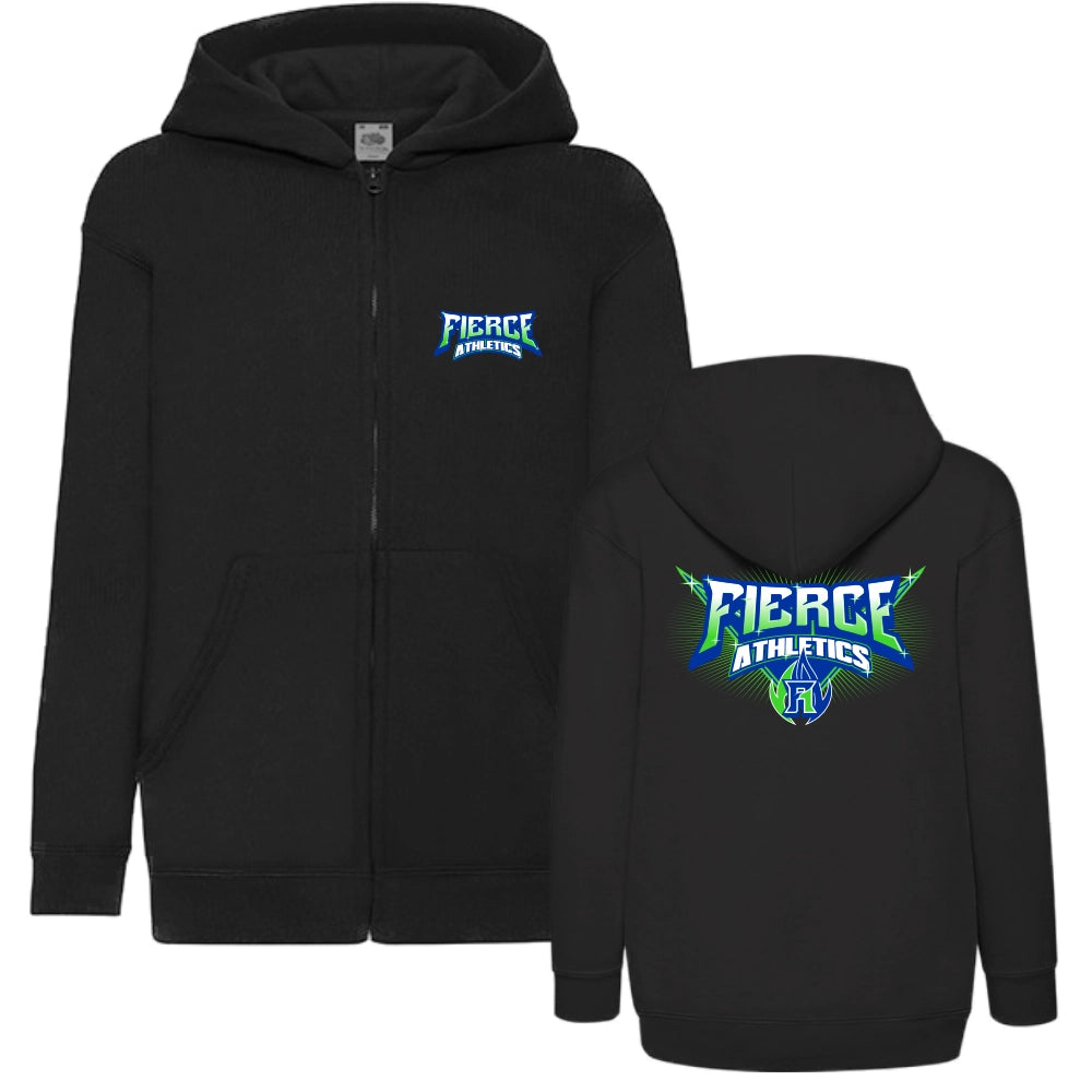 Fierce Athletics Kids’ Hooded Sweatjacke (Black)