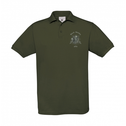 Piqué Polo Safran - PU409 bestickt Black Mamba VS klein