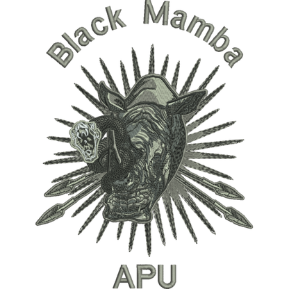 Piqué Polo Safran - PU409 bestickt Black Mamba VS klein