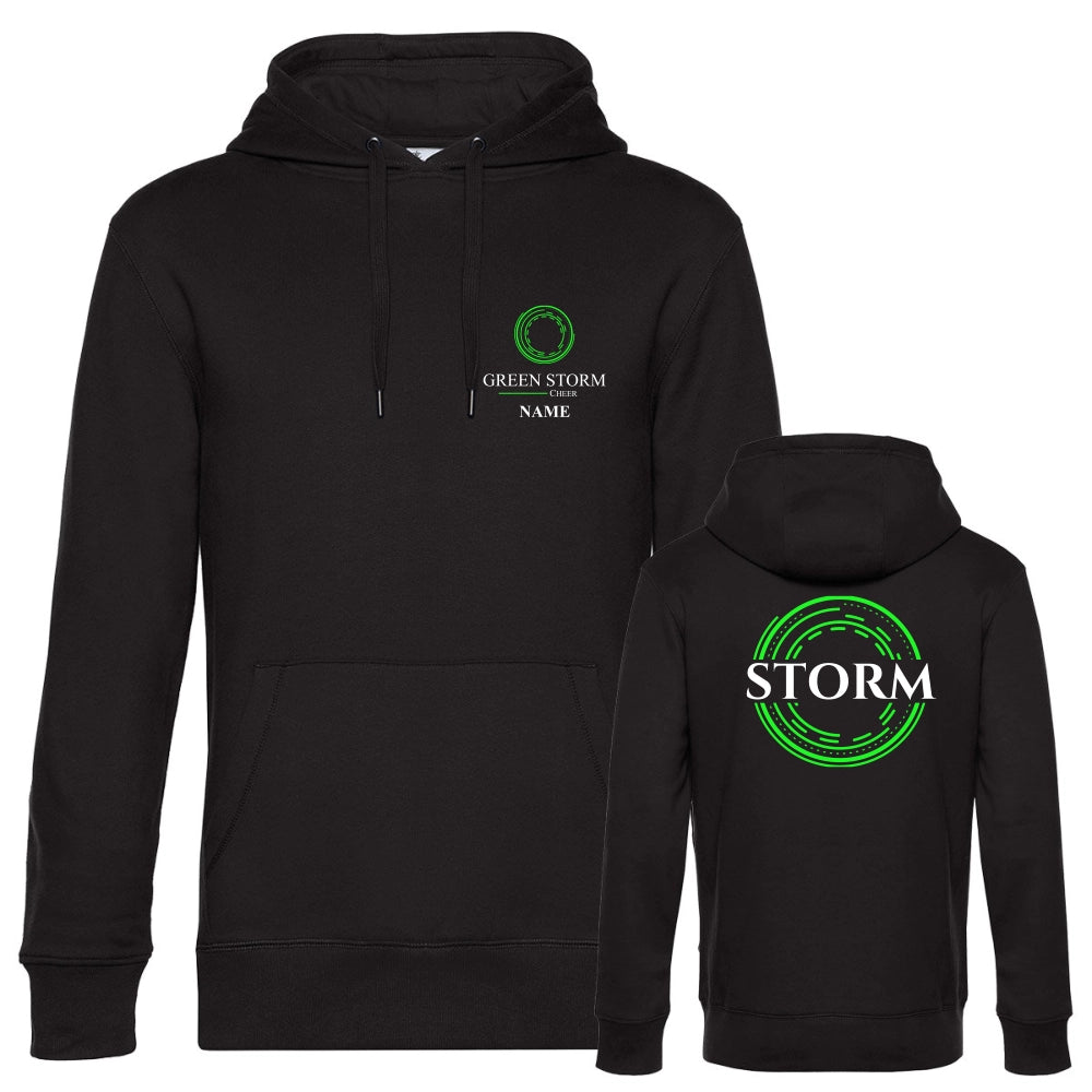 Green Storm Hoodie (Deep Black)