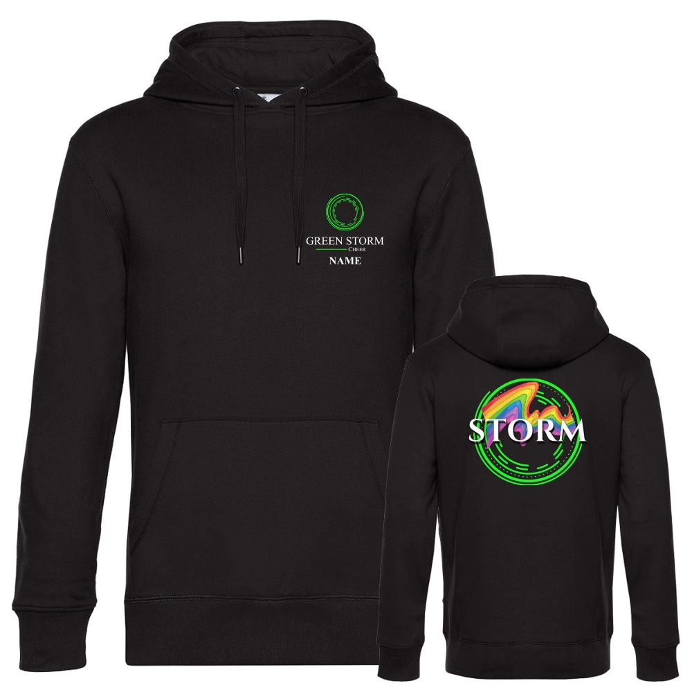 Green Storm Hoodie Rainbow (Deep Black)