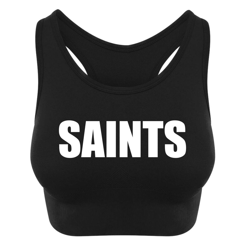 Saints Cheerleader Sportbra (Black)