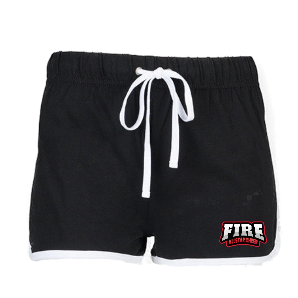 Fire Allstar Cheer Retro Shorts (Black/White)
