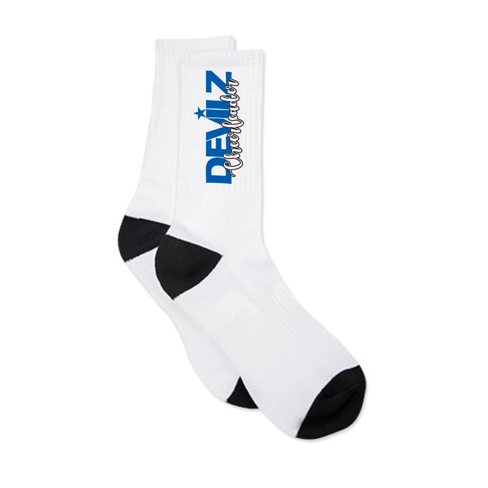 Devilz Cheerleader Socken (Weiss/Schwarz)