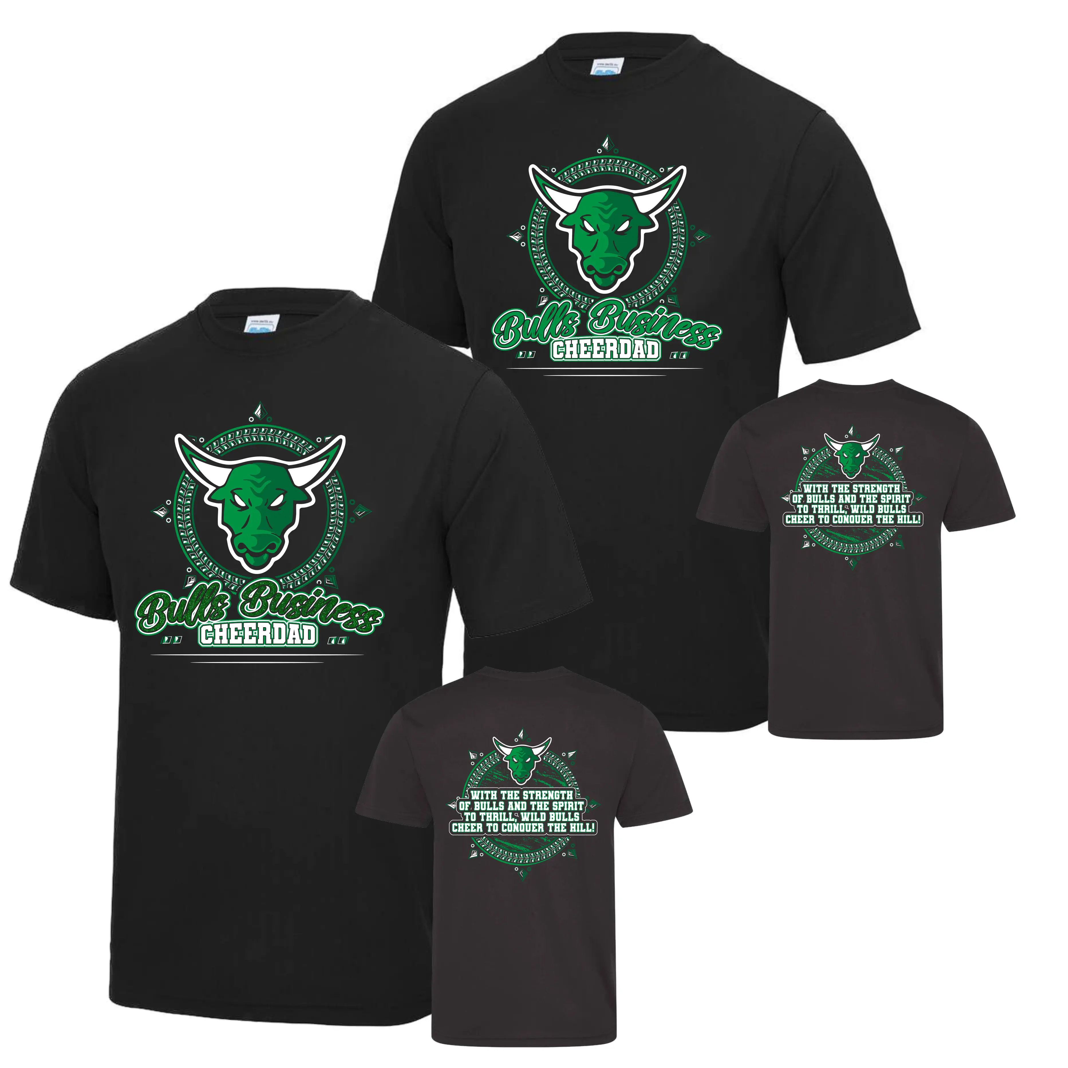 Bulls Business CheerDad Shirt (Black)