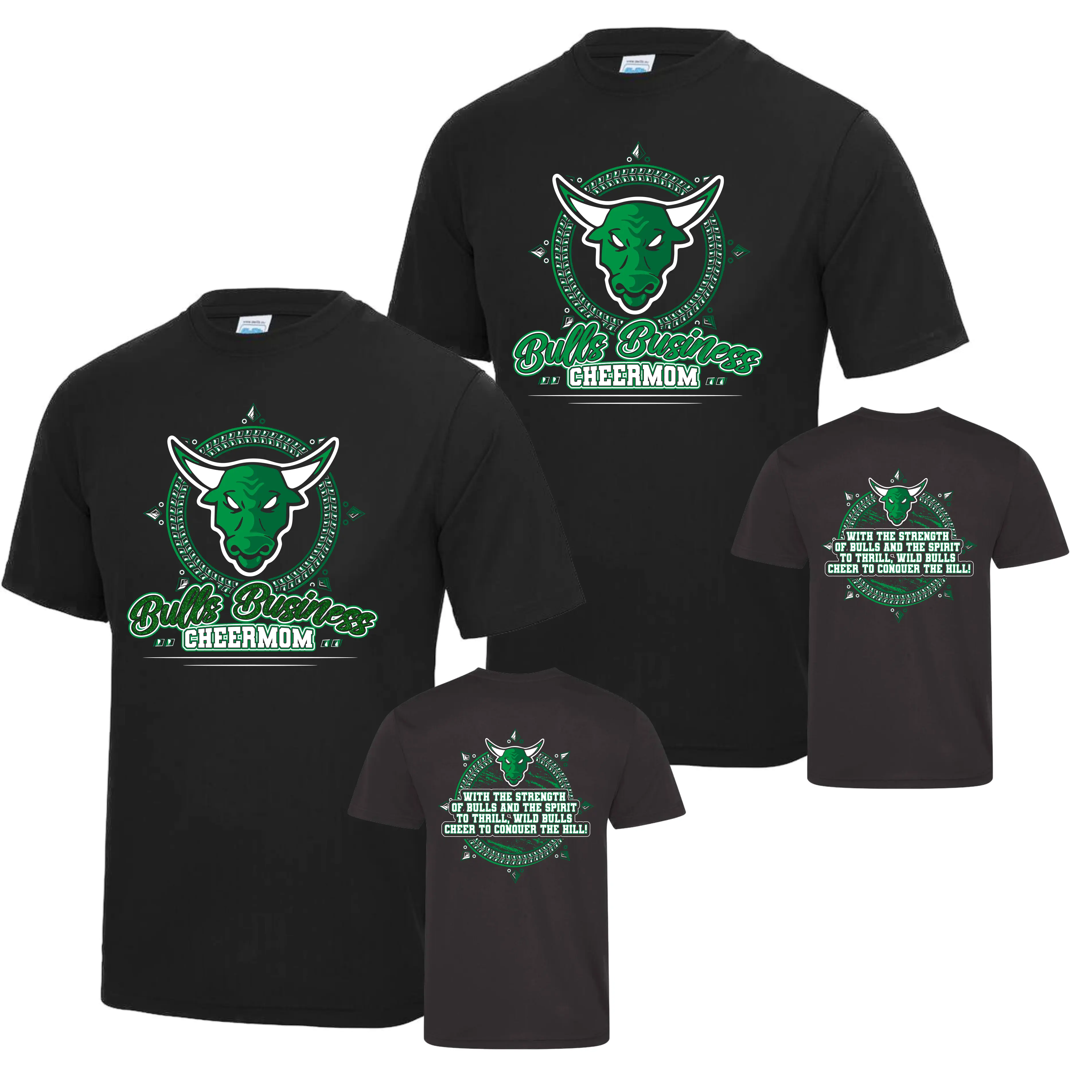 Bulls Business CheerMom Shirt (Black)