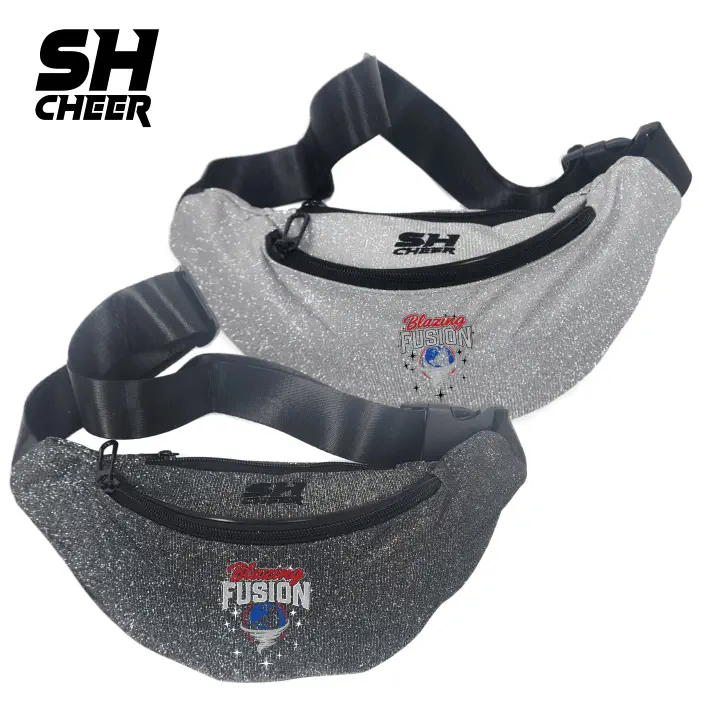 Blazing Fusion SHCheer Glitzer Belt Bag V2 (Black/White)