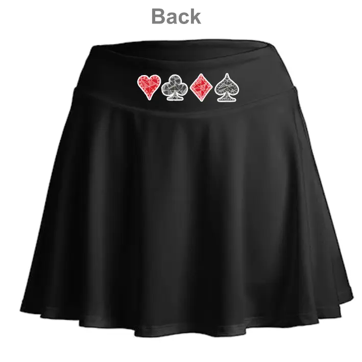 Black Jack Cheerleader Wide Skort (Black)