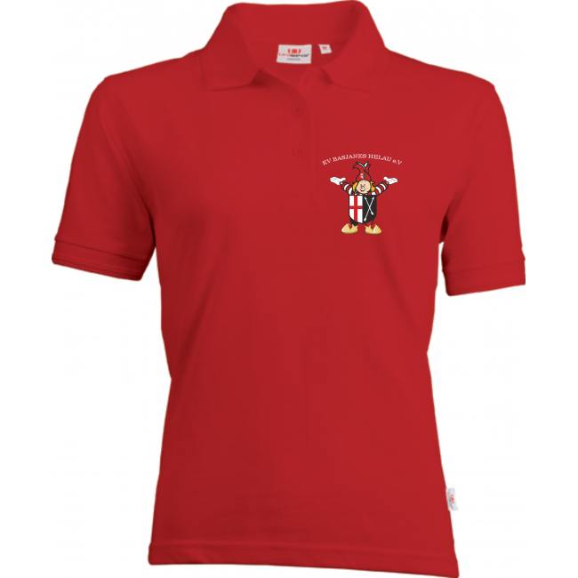 Basjanes Damenpolo rot bestickt