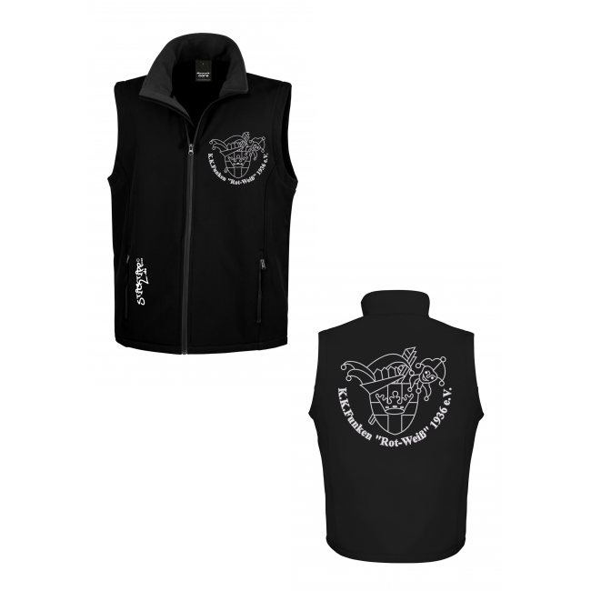 MEN Softshell Bodywarmer bestickt mit KK Funken