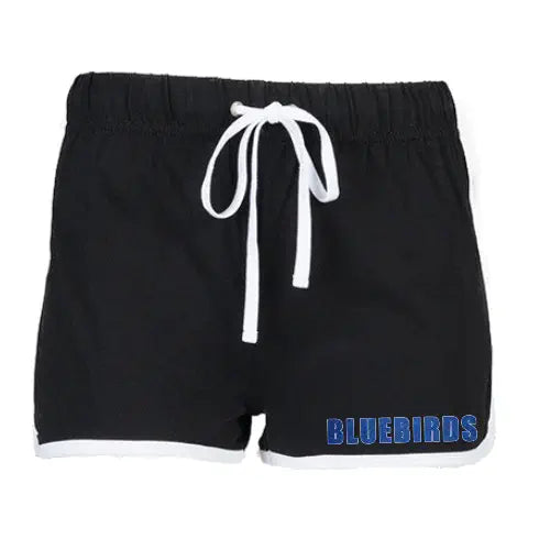 Blue Birds Retro Shorts (Black/White)