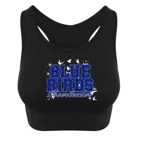 Blue Birds Sportbra (Black)