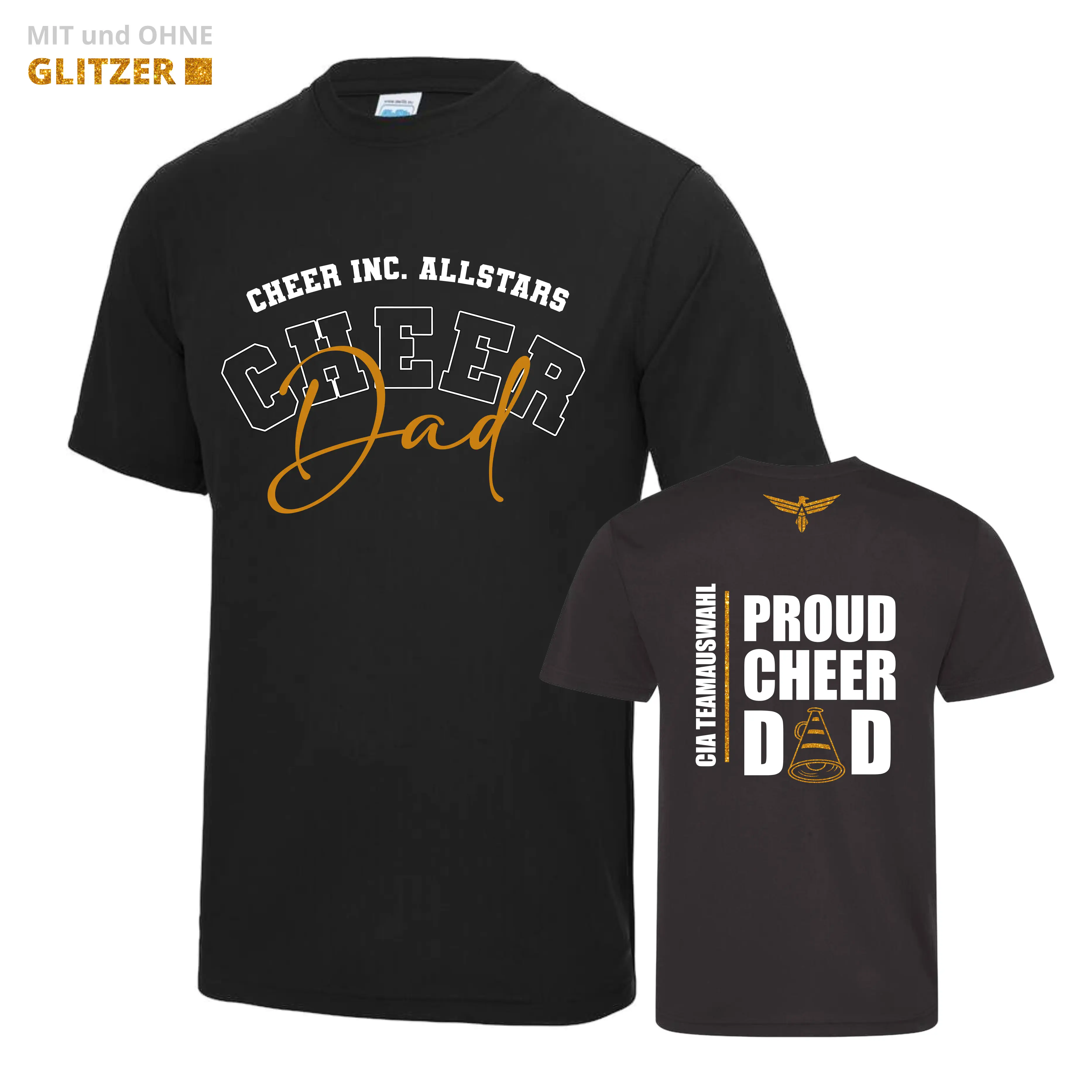 Cheer Inc Allstars Glitzer CheerDad Shirt (Black)