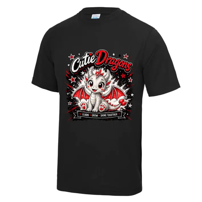 Dragons Cheer Stars Cutie Dragons Shirt (Black)
