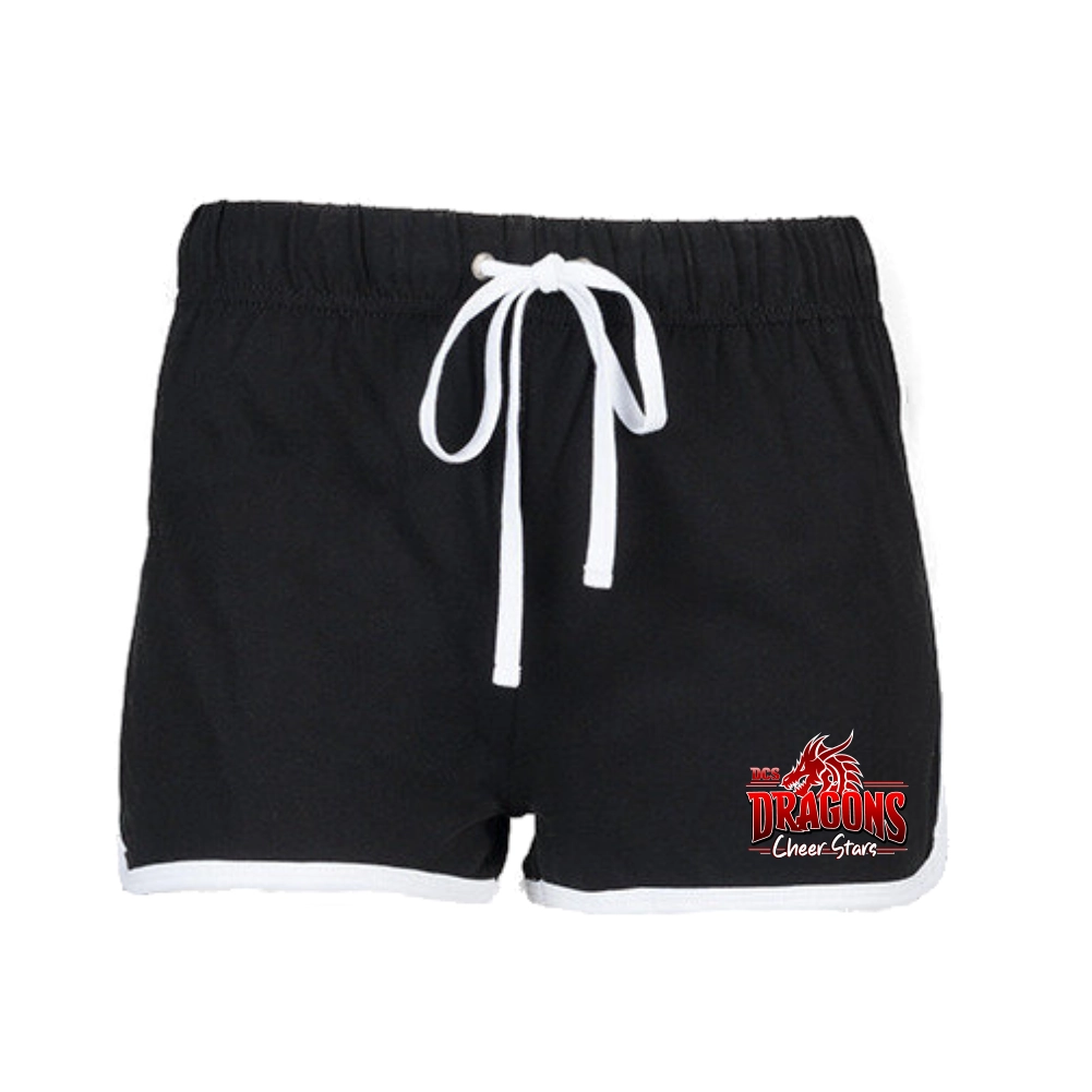 Dragons Cheer Stars Retro Shorts (Black/White)