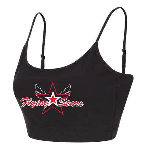 Flying Stars Cropped Top (Black)