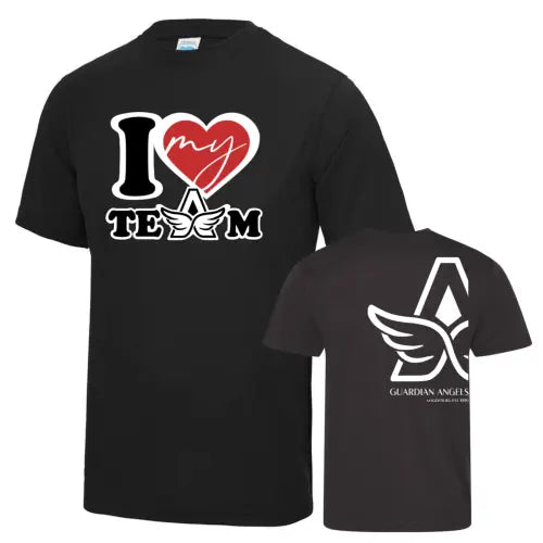 Guardian Angels “I ♥ MY TEAM”-Shirt (Black)