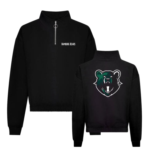 Hamburg Bears Cropped Zip Sweat (Black)