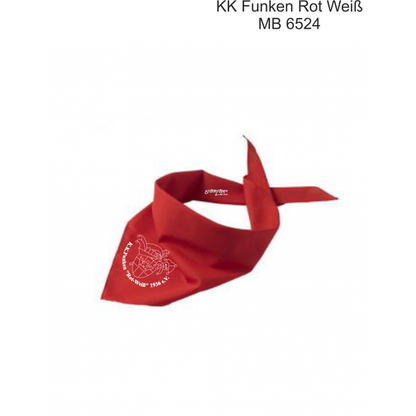 Halstuch bedruckt mit KK Funken Funken Rot-Weiß