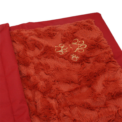 Faltbare Hundedecke rot/rot in verschiedenen Größen