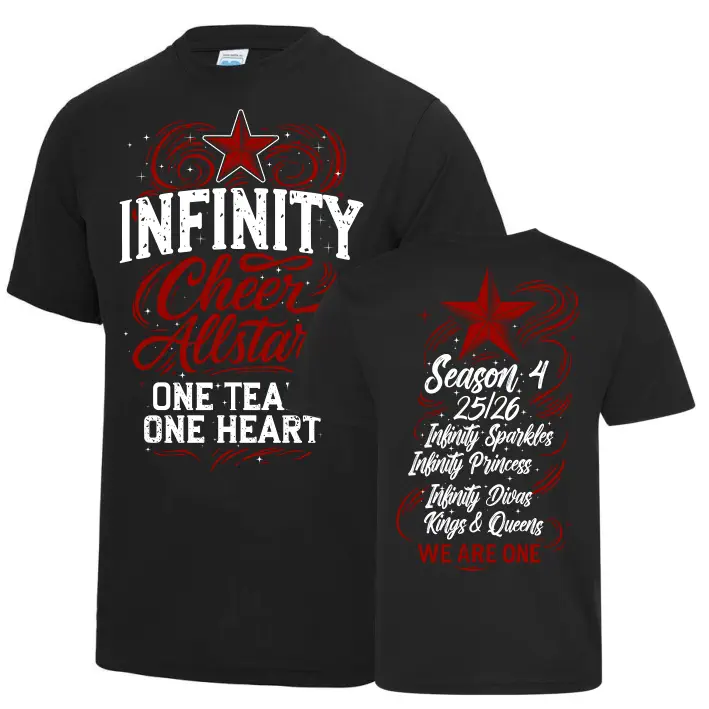 Infinity Cheer Allstars Seasonshirt 25/26 (Black)
