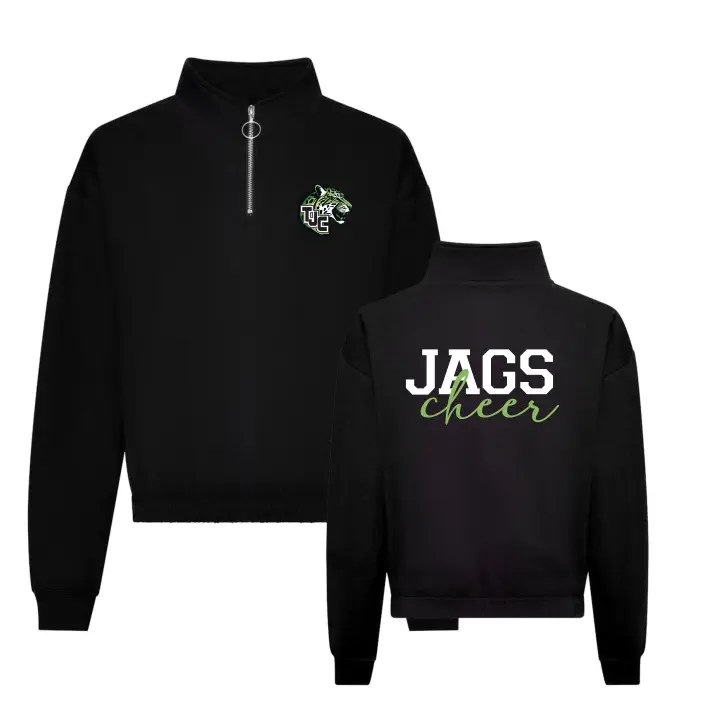 Jags Cheerleader Cropped Zip Sweat (Black)