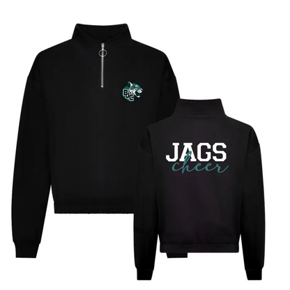 Jags Cheerleader Cropped Zip Sweat (Black)