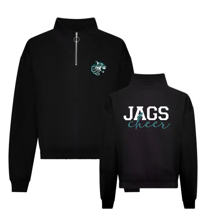 Jags Cheerleader Cropped Zip Sweat (Black)