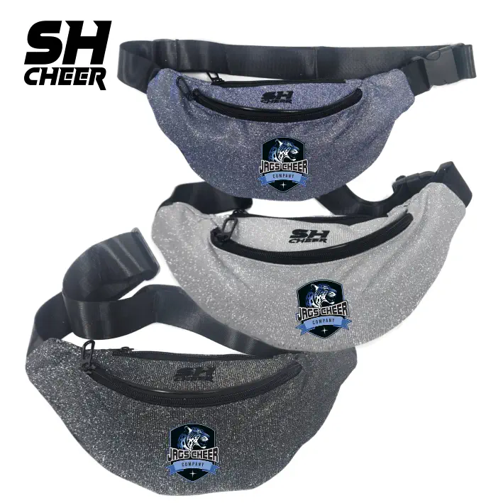 Jags Cheerleader SHCheer Glitzer Belt Bag V2 (Black/ White/ Blue)