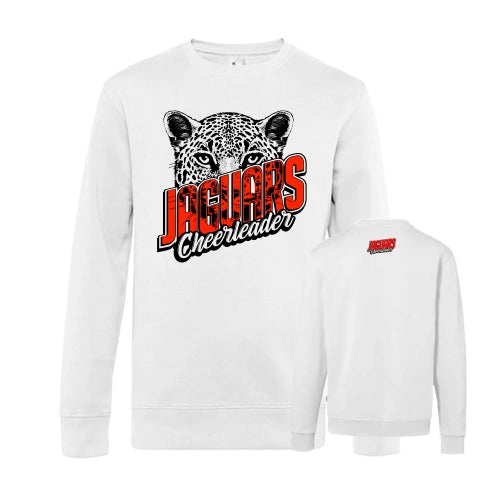 Jaguars Cheerleader King Crew Neck Pullover (White)