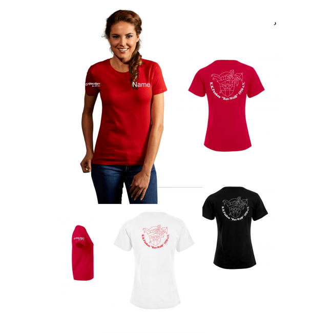 WOMAN Premium-T-Shirt bedruckt mit KK Funken