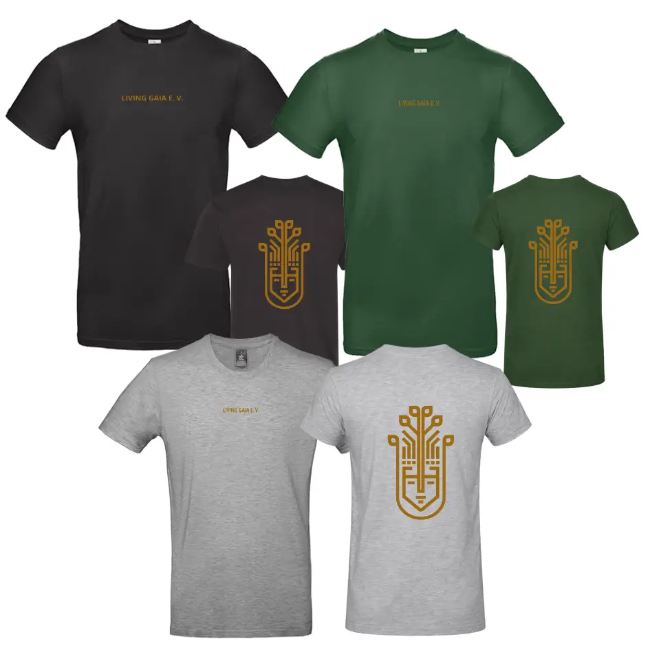 Living Gaia Shirt (Black/Bottle Green/Heather Grey)