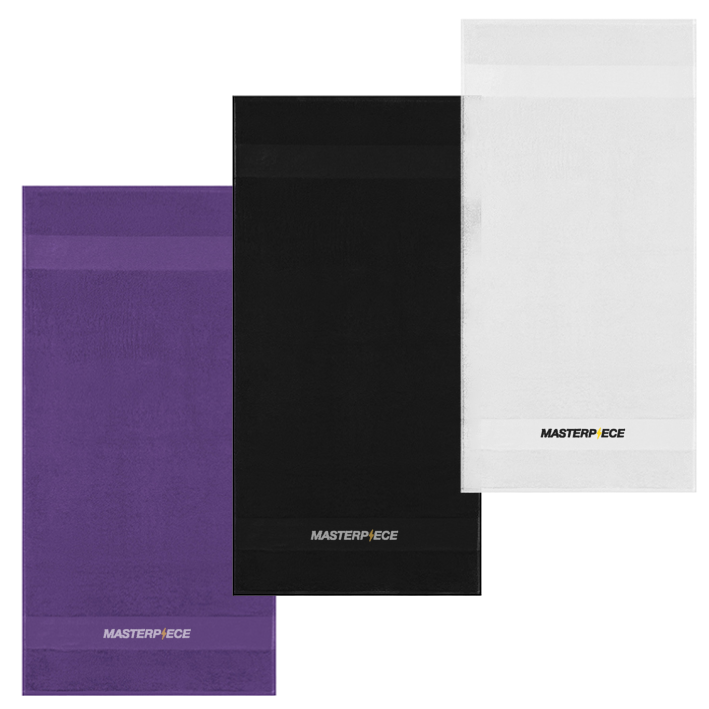 Masterpiece Coaching Handtuch - Schwarz/Weiß/Purple - Stick