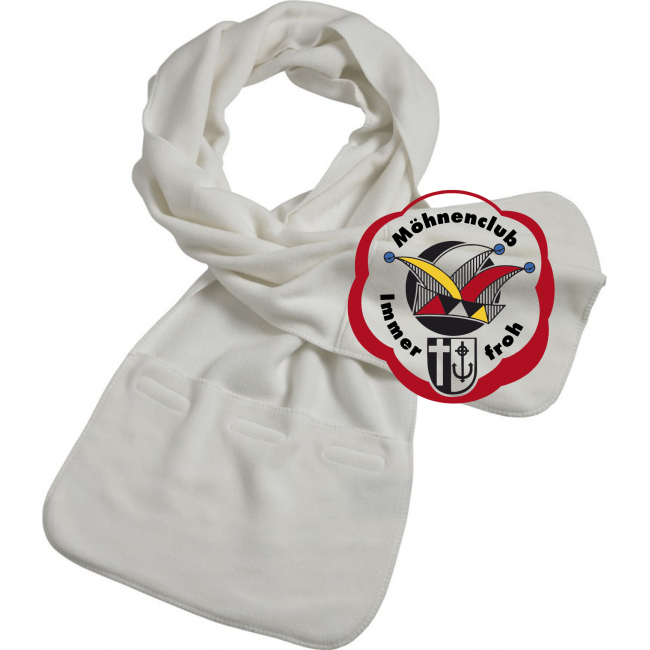 Fleeceschal mit Tasche bestickt mit Möhnen Immerfroh