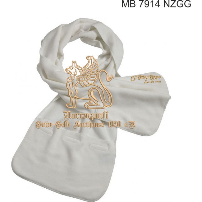 Fleeceschal mit Tasche bestickt mit NZGG