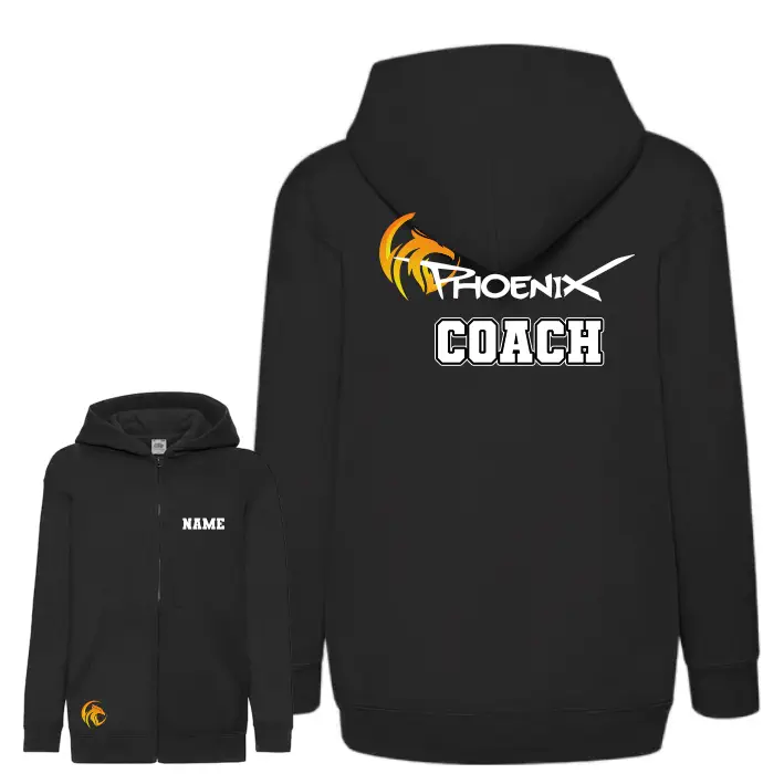 Phoenix Cheer Hooded Coach Jacke (Black)