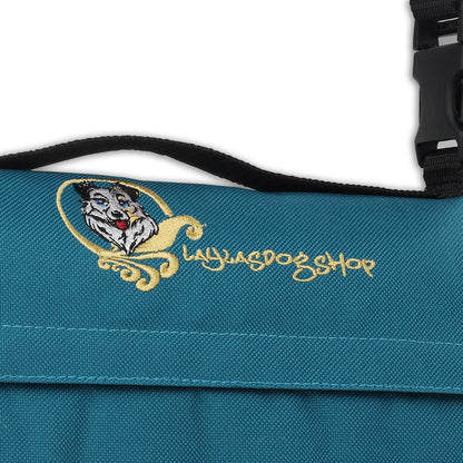 Faltbare Hundedecke petrol/grau in verschiedenen Größen