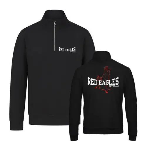Red Eagles Half Zip Sweatshirt (Black)