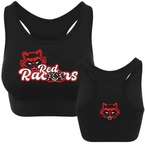 Red Racoons Sportbra (Black)
