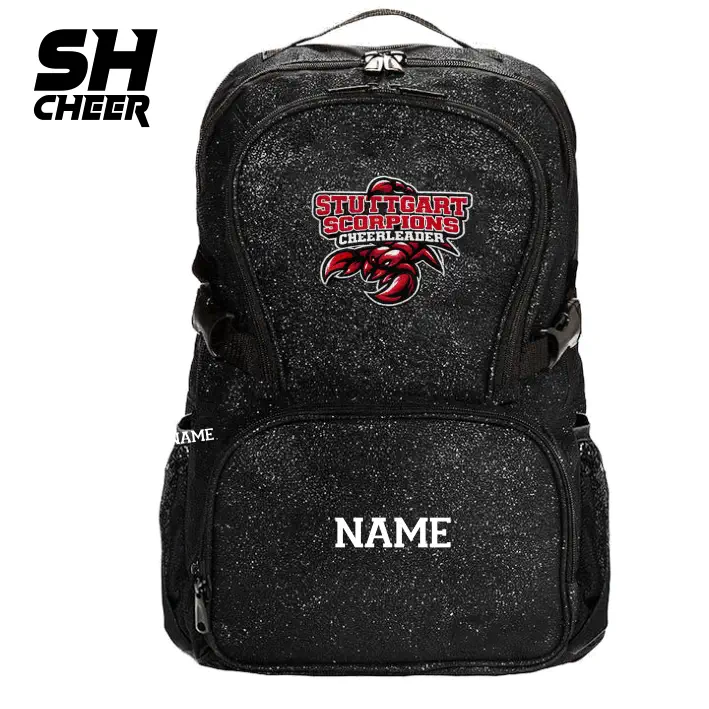 Stuttgart Scorpions Cheerleader SHCheer Glitter Backpack (Black)