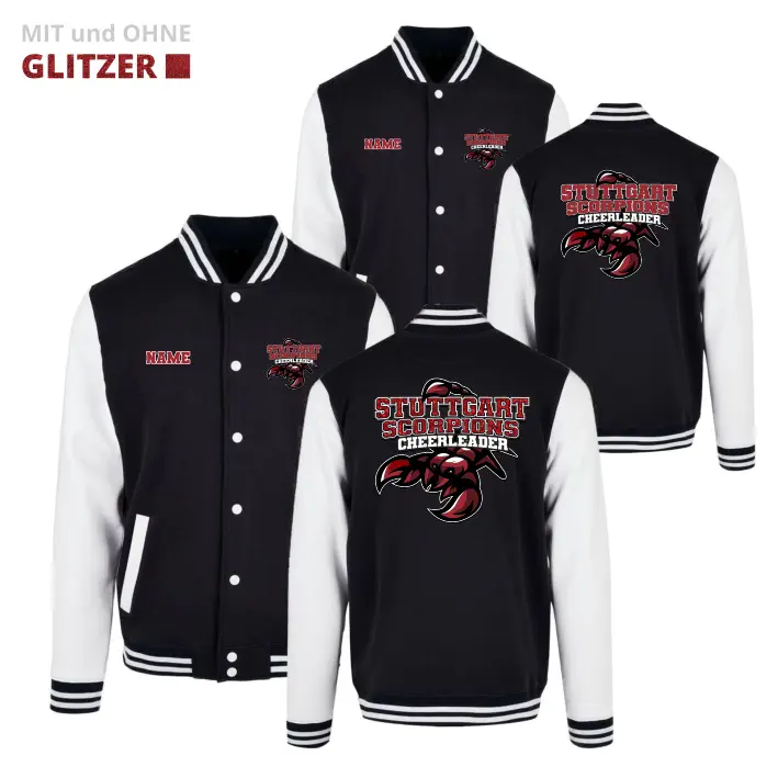 Stuttgart Scorpions Cheerleader Collegejacke (Black/White)