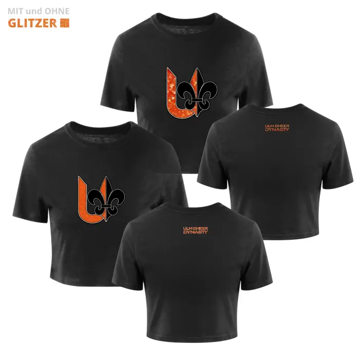 Ulm Cheer Dynasty Cropped Shirt (Black/White)