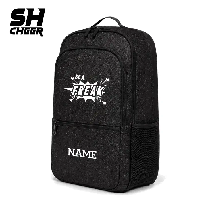 Freaks Cheerleader SHCheer Compact Glitter Backpack (Black)