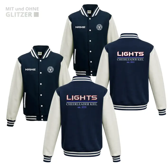 Lights Cheerleader Collegejacke (Navy/White)